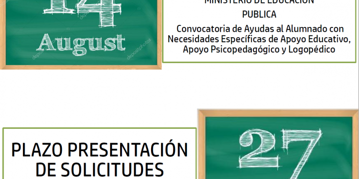 CONVOCATORIA AYUDAS DE APOYO EDUCATIVO, PSICOPEDAGÓGICO Y LOGOPÉDICO